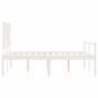 Cama para personas mayores con cabecero madera maciza 140x190cm de vidaXL, Camas y somieres - Ref: Foro24-3195397, Precio: 17...