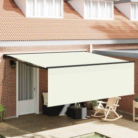 Toldo Retráctil Manual Crema 400 x 300 cm Poliéster y Aluminio en Toldos | Comprar online en Foru.es