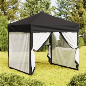 Carpa para fiestas plegable con paredes laterales negro 2x2 m de vidaXL, Carpas y cenadores - Ref: Foro24-93511, Precio: 121,...