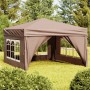 Carpa de fiesta plegable con paredes laterales gris taupe 3x3 m de vidaXL, Carpas y cenadores - Ref: Foro24-93526, Precio: 15...