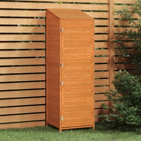 Cobertizo de jardín madera maciza de abeto marrón 55x52x174,5cm de vidaXL, Cobertizos - Ref: Foro24-152189, Precio: 188,48 €,...