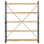 Estantería de 5 niveles madera maciza de mango 140x30x180 cm en Librerías y estanterías | Comprar online en Foru.es