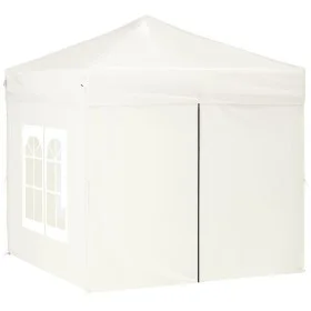 Carpa para fiestas plegable con paredes laterales crema 2x2 m de vidaXL, Carpas y cenadores - Ref: Foro24-93501, Precio: 125,...