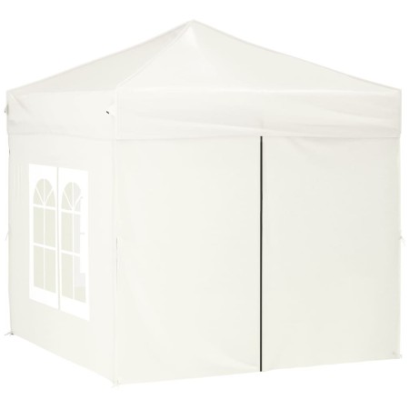 Carpa para fiestas plegable con paredes laterales crema 2x2 m de vidaXL, Carpas y cenadores - Ref: Foro24-93501, Precio: 128,...