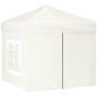 Carpa para fiestas plegable con paredes laterales crema 2x2 m de vidaXL, Carpas y cenadores - Ref: Foro24-93501, Precio: 128,...