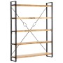 Estantería de 5 niveles madera maciza de mango 140x30x180 cm en Librerías y estanterías | Comprar online en Foru.es