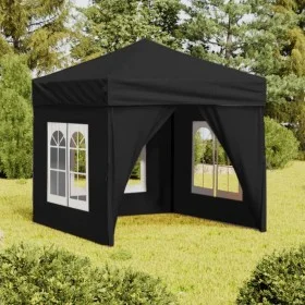 Carpa para fiestas plegable con paredes laterales negro 2x2 m de vidaXL, Carpas y cenadores - Ref: Foro24-93504, Precio: 126,...