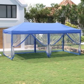 Carpa para fiestas plegable con paredes laterales azul 3x6 m de vidaXL, Carpas y cenadores - Ref: Foro24-93549, Precio: 229,8...