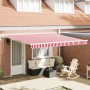 Toldo Retráctil Rojo y 400 x 300 cm Tela y acero en Toldos | Comprar online en Foru.es