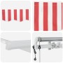Toldo Retráctil Rojo y 400 x 300 cm Tela y acero en Toldos | Comprar online en Foru.es