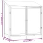 Cobertizo de jardín madera de abeto maciza 102x52x112 cm de vidaXL, Cobertizos - Ref: Foro24-152182, Precio: 164,40 €, Descue...