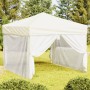 Carpa para fiestas plegable con paredes laterales crema 3x3 m de vidaXL, Carpas y cenadores - Ref: Foro24-93529, Precio: 107,...