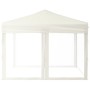 Carpa para fiestas plegable con paredes laterales crema 3x3 m de vidaXL, Carpas y cenadores - Ref: Foro24-93529, Precio: 107,...