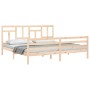 Estructura de cama con cabecero madera maciza 200x200 cm de vidaXL, Camas y somieres - Ref: Foro24-3194981, Precio: 141,86 €,...