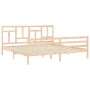 Estructura de cama con cabecero madera maciza 200x200 cm de vidaXL, Camas y somieres - Ref: Foro24-3194981, Precio: 141,86 €,...