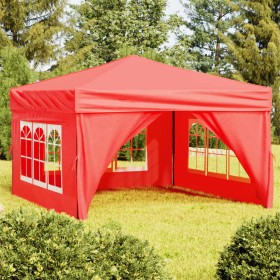 Carpa para fiestas plegable con paredes laterales rojo 3x3 m de vidaXL, Carpas y cenadores - Ref: Foro24-93527, Precio: 165,2...
