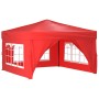 Carpa para fiestas plegable con paredes laterales rojo 3x3 m de vidaXL, Carpas y cenadores - Ref: Foro24-93527, Precio: 165,2...