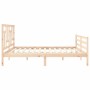 Estructura de cama con cabecero madera maciza 200x200 cm de vidaXL, Camas y somieres - Ref: Foro24-3194981, Precio: 141,86 €,...
