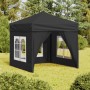 Carpa de fiesta plegable con paredes laterales antracita 2x2 m de vidaXL, Carpas y cenadores - Ref: Foro24-93502, Precio: 135...