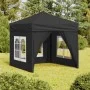 Carpa de fiesta plegable con paredes laterales antracita 2x2 m de vidaXL, Carpas y cenadores - Ref: Foro24-93502, Precio: 129...