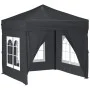 Carpa de fiesta plegable con paredes laterales antracita 2x2 m de vidaXL, Carpas y cenadores - Ref: Foro24-93502, Precio: 129...