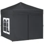 Carpa de fiesta plegable con paredes laterales antracita 2x2 m de vidaXL, Carpas y cenadores - Ref: Foro24-93502, Precio: 129...