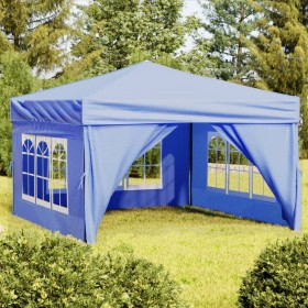 Carpa para fiestas plegable con paredes laterales azul 3x3 m de vidaXL, Carpas y cenadores - Ref: Foro24-93521, Precio: 155,2...