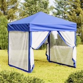 Carpa para fiestas plegable con paredes laterales azul 2x2 m de vidaXL, Carpas y cenadores - Ref: Foro24-93507, Precio: 110,2...