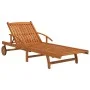Set de tumbonas con mesita 2 uds madera maciza de acacia de vidaXL, Tumbonas - Ref: Foro24-3104966, Precio: 415,49 €, Descuen...