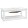 Estructura de baño con lavabo incorporado hierro blanco de vidaXL, Tocadores de baño - Ref: Foro24-3101381, Precio: 182,37 €,...