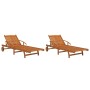 Tumbonas de madera maciza de acacia 2 unidades de vidaXL, Tumbonas - Ref: Foro24-3104967, Precio: 426,04 €, Descuento: %
