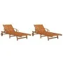 Tumbonas de madera maciza de acacia 2 unidades de vidaXL, Tumbonas - Ref: Foro24-3104967, Precio: 417,64 €, Descuento: %