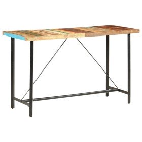 Mesa alta de cocina de madera maciza reciclada 180x70x107 cm en Mesas de comedor | Comprar online en Foru.es