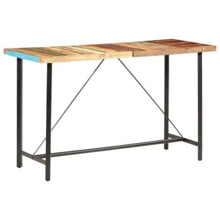Mesa alta de cocina de madera maciza reciclada 180x70x107 cm en Mesas de comedor | Comprar online en Foru.es