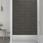 Paneles de pared 12 uds terciopelo gris oscuro 60x15 cm 1,08 m² de vidaXL, Recubrimiento de paredes - Ref: Foro24-343836, Pre...