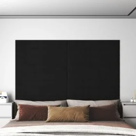 Wall panels 12 pcs black velvet 90x15 cm 1.62 m² by vidaXL, Wall covering - Ref: Foro24-343896, Price: 66,13 €, Discount: %