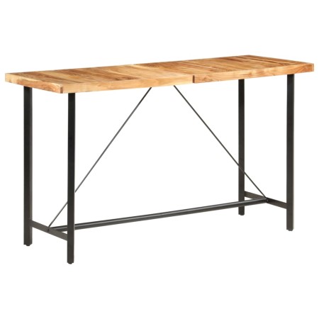 Mesa alta de cocina de madera maciza de acacia 180x70x107 cm en Mesas de comedor | Comprar online en Foru.es