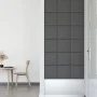 Paneles de pared 12 uds cuero sintético gris 30x30 cm 1,08 m² de vidaXL, Recubrimiento de paredes - Ref: Foro24-343802, Preci...
