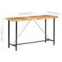 Mesa alta de cocina de madera maciza de acacia 180x70x107 cm en Mesas de comedor | Comprar online en Foru.es