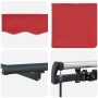 Toldo Retráctil Manual Rojo 400 x 300 cm Poliéster y Acero en Toldos | Comprar online en Foru.es