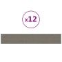 Paneles de pared 12 uds terciopelo gris claro 90x15 cm 1,62 m² de vidaXL, Recubrimiento de paredes - Ref: Foro24-343891, Prec...