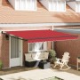 Toldo Retráctil Manual Rojo 400 x 300 cm Poliéster y Aluminio en Toldos | Comprar online en Foru.es