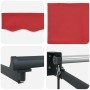 Toldo Retráctil Manual Rojo 400 x 300 cm Poliéster y Aluminio en Toldos | Comprar online en Foru.es