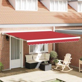 Toldo Retráctil Rojo 400 x 300 cm Tela y Metal en Toldos | Comprar online en Foru.es