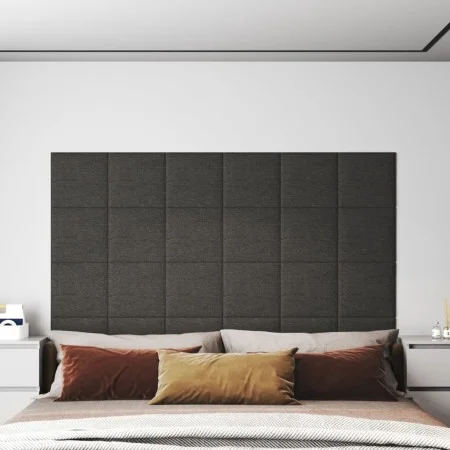 Wandpaneele 12 Stück dunkelgrauer Stoff 30x30 cm 1,08 m² von vidaXL, Wandverkleidung - Ref: Foro24-343790, Preis: 39,63 €, Ra...