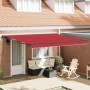 Toldo Retráctil Manual Rojo 400 x 300 cm Poliéster y metal en Toldos | Comprar online en Foru.es