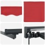 Toldo Retráctil Manual Rojo 400 x 300 cm Poliéster y metal en Toldos | Comprar online en Foru.es