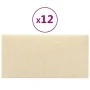 Paneles de pared 12 uds tela color crema 30x15 cm 0,54 m² by vidaXL, Wall covering - Ref: Foro24-343760, Price: 27,12 €, Disc...