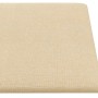 Paneles de pared 12 uds tela color crema 30x15 cm 0,54 m² de vidaXL, Recubrimiento de paredes - Ref: Foro24-343760, Precio: 2...