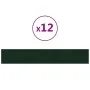 Paneles de pared 12 uds terciopelo verde oscuro 90x15 cm 1,62m² by vidaXL, Wall covering - Ref: Foro24-343893, Price: 59,18 €...